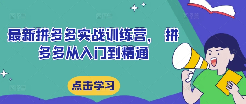 最新拼多多实战训练营， 拼多多从入门到精通-星火轻创
