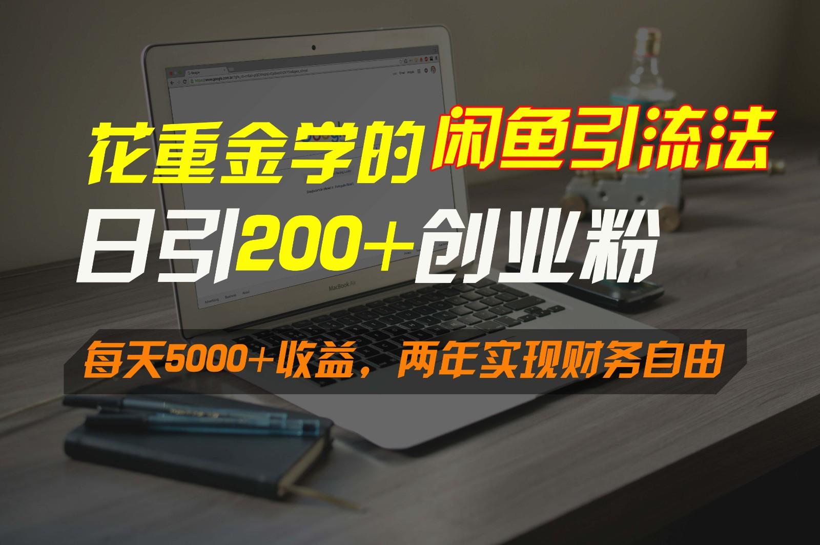 花重金学的闲鱼引流法，日引流300+创业粉，每天5000+收益，两年实现财务自由-星火轻创