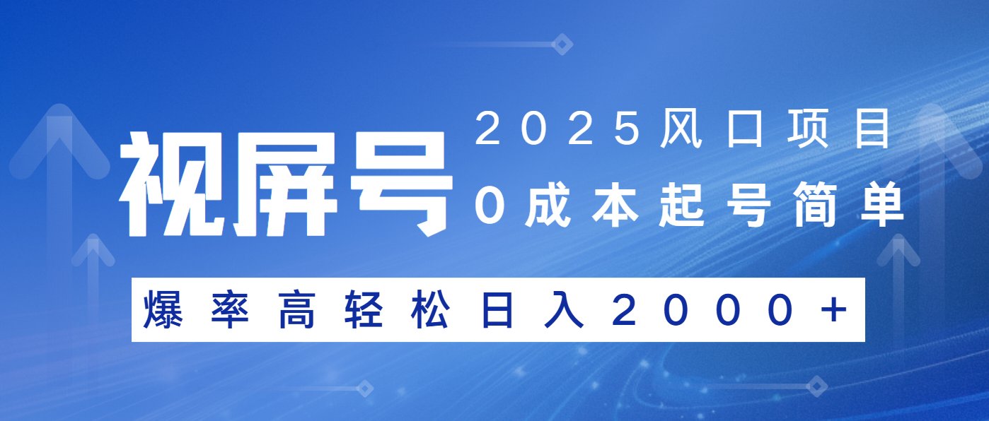 2025风口项目，视频号带货，起号简单，爆率高轻松日入2000+-星火轻创