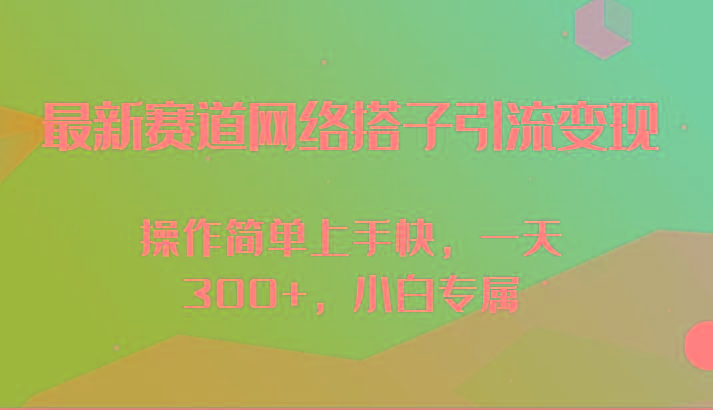 最新赛道网络搭子引流变现!!操作简单上手快，一天300+，小白专属-星火轻创