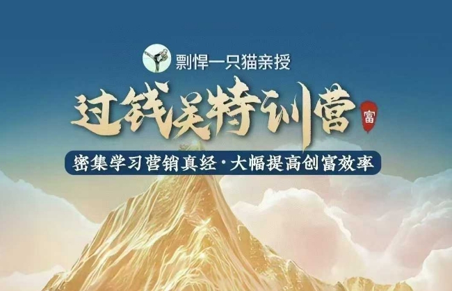 剽悍一只猫-过钱关特训营，学习营销真经 大幅度提高创富效率-星火轻创