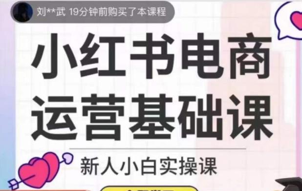 小红书电商运营基础课，新人小白实操课-星火轻创