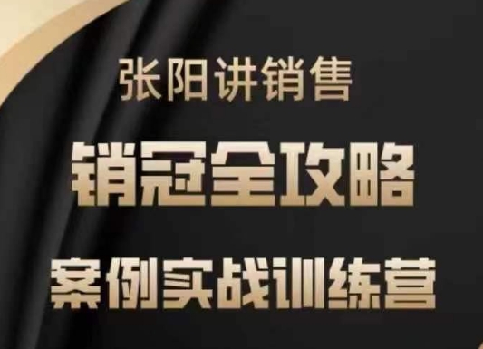 张阳讲销售实战训练营，​案例实战训练，销冠全攻略-星火轻创