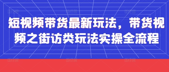 短视频带货最新玩法，带货视频之街访类玩法实操全流程-星火轻创