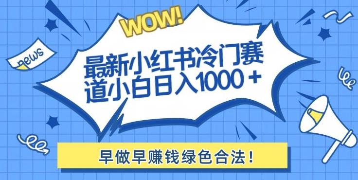 最新小红书冷门赛道日入1000+一部手机小白轻松-星火轻创