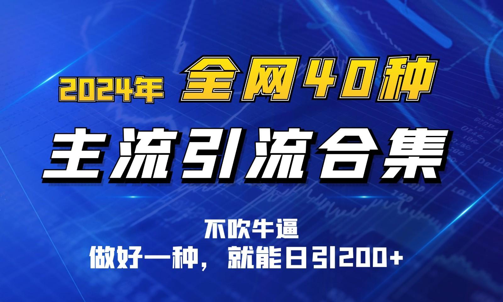 2024年全网40种暴力引流合计，做好一样就能日引100+-星火轻创