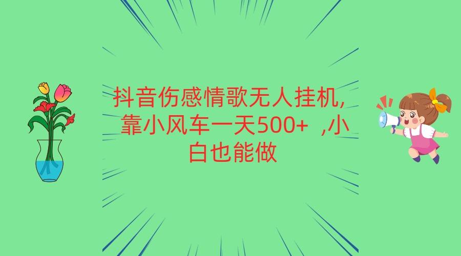 抖音伤感情歌无人挂机 靠小风车一天500+ 小白也能做-星火轻创