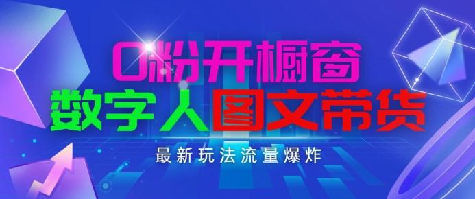 抖音最新项目，0粉开橱窗，数字人图文带货，流量爆炸，简单操作，日入1K+【揭秘】-星火轻创