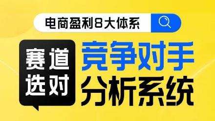 电商盈利8大体系·赛道选对，​竞争对手分析系统线上课-星火轻创