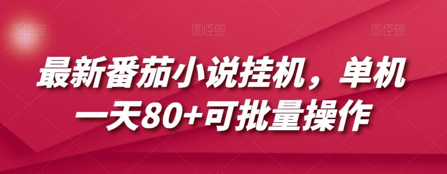 最新番茄小说挂机，单机一天80+可批量操作【揭秘】-星火轻创