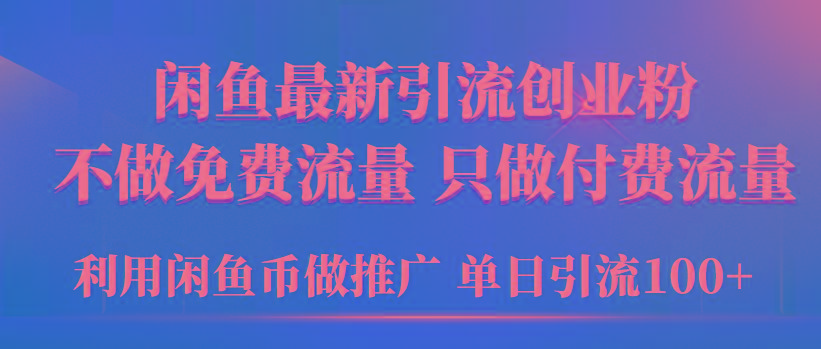 (9584期)2024年闲鱼币推广引流创业粉，不做免费流量，只做付费流量，单日引流100+-星火轻创