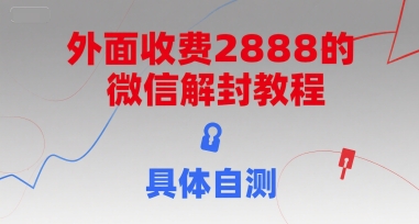外面收费2888的微信解封教程，具体自测-星火轻创